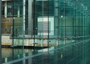 Toughened glass shopfront display